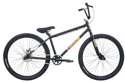 R4 Pro 26 Inch Wheelie BMX Bicycle Retro Look Looptail Design, Adult/Youth, Matte Black W/Black Wheels