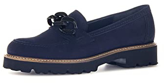 Gabor Femme Chaussures Basses, Dame Mocassin,Chaussons,Chaussures d'affaires,Pantoufles,Chaussures de collège,Bleu (atlantik) / 36,41 EU / 7.5 UK