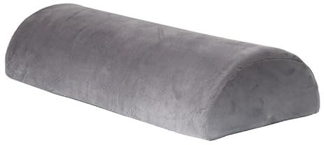 Mud Defeater Motor Halbrolle Nackenkissen 46-18-9 – Kniekissen und Nackenrolle, Flexibler Visco-Schaumstoff, Kissen mit Bezug aus Mikrofaser und waschbar, Grau, L 46 x B 18 x H 9 cm