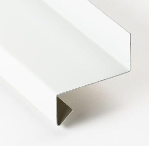 Fensterbank Tropfblech Alu Abschluss 5° weiss 2mm Ral9016 T=50-400mm 500mm, 750mm, 1000mm, 1500mm oder 2000mm (Fensterbank 2mm Alu Ral 9016 1000mm, 15/40/50/25)