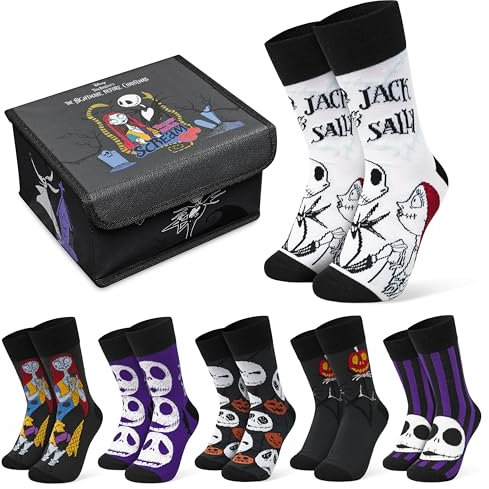 Disney Nightmare Before Christmas Damen Socken, 6er Pack – Geschenke für Frauen