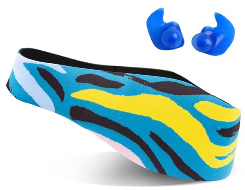 Qshare Swimming Headband,Ear Band Swimmer Ear Protection,Adjustable Neoprene Ear Guard and Hair Guard for Kids, Toddlers and Adults