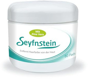 Seyfnstein Hair Colour Remover Pads 80 Pieces - Alcohol Free & Drip Free - Removes Colour Stains from Skin with Aloe Vera - For Salon & Home - Hair Colour Remover for Skin