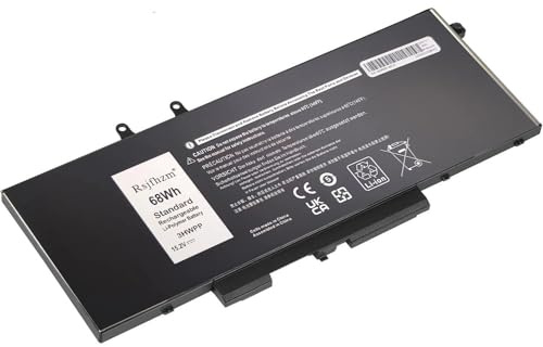 Rsjfhzm 3HWPP Laptop Ersatz Akku for Dell Latitude 5501 5510 5511 5401 5410 5411 Precision 3541 3550 3551 Inspiron 15 7500 7506 17 7706 2-in-1 Black Edition Series 1VY7F 3PCVM 10X1J N2NLL
