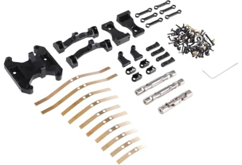 Metal Balance Chassis Board Seesaw Spring Plate Drive Shaft Upgrade Part Compatible With RC Car Models B16 B36 For 1 16 Scale Models(Black)