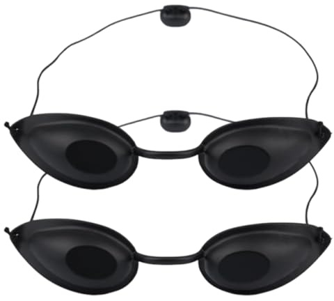 Occhiali Infrarossi, 2 Pezzi, Occhiali Protettivi Infrarossi per Solarium, Occhialini di Sicurezza con Protezione UV, Occhiali Protettivi Laser, per Trattamenti di Bellezza e Protezione Abbronzatura