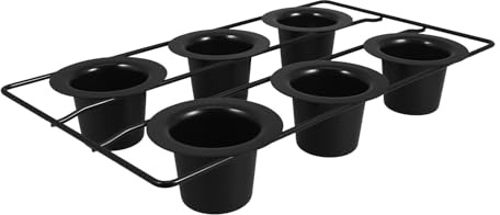 OUNONA Nonstick Muffinsplåt i Svart Kolstål Cupcakeform för Ugnsbakning Hållbar Bakform för Muffins och Cupcakes Lätt att Rengöra för Hemmabakning och Fest