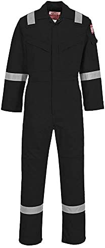 Portwest Leichter, antistatischer Overall 280 g, Größe: L, Farbe: Schwarz, FR28BKRL