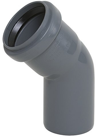 MKK - 19576-002 - HT Bogen 45° PP DN 32-110 Formteil Winkelstück Abwasserrohr grau DN 40