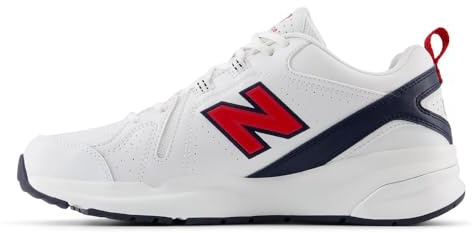 New Balance Men's 608 V5 Casual Comfort Cross Trainer, White/Red, 15