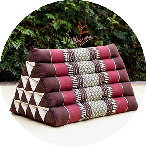 Cuscino per Schienale del Letto Cuscino per Tiro Cuscino Triangolare Imbottito in Kapok Naturale Cuscino per Poggiatesta Cuscino Tailandese per Guardare la TV e Leggere, 17 Colori (Color : I, Size :