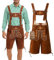 Adisno Lederhose Herren,Trachtenhose Herren,Lederhose Herren Tracht,Lederhose,Oktoberfest Lederhose Herren,Bestickt,Flanellmaterial(52)