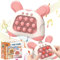 Puzzle Spielmaschine, ZoneYan Puzzle-Spielzeug, Puzzle Pop It, Pop It Fidget Spielzeug, Quick Push Spiel, Puzzle-Spielmaschine Game Controller, Dekompressionsspielzeug Konsole (Rosa)