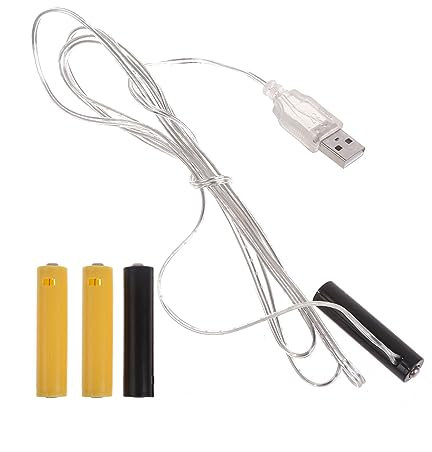 Éliminateur de Piles AA/AAA 4.5V et 3V, Accessoire de transformateur pour Bougies électroniques, Jouets et lumières électriques (AAA 1)