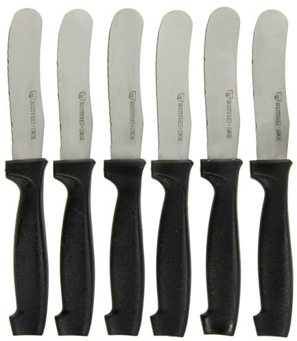 SIDCO Brötchenmesser 6 x Frühstücksmesser Küchenmesser Bukelmesser Tomatenmesser