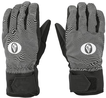 Volcom Crail Pipe Park Herren-Snowboard-Handschuhe, leicht, Black Print S5, Medium