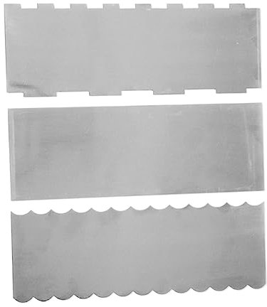 IMIKEYA 3piezas Raspador para Pasteles Espátula para Hornear Peine Inoxidable Herramienta para Repostería