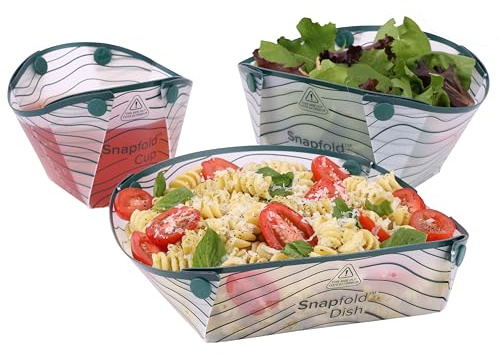 Coghlan's Snapfold™ Solo Pack 3-Piece Collapsible Tableware Set – Lightweight 4 oz, Leakproof, Compact Camping Gear for Backpacking, Hiking, and Outdoors, Includes Foldable Cup, Bowl, and Dish