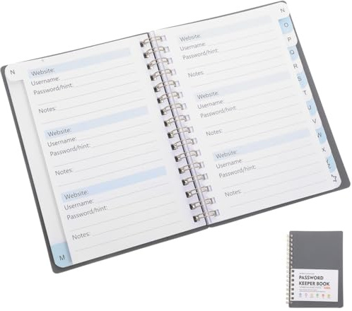 OSALADI Carnet De Mots De Passe A6 Avec Onglets Alphabétiques Colorés Organisateur Portable Pour Bureau À Domicile Et Gestion Sécurisée Des Identifiants