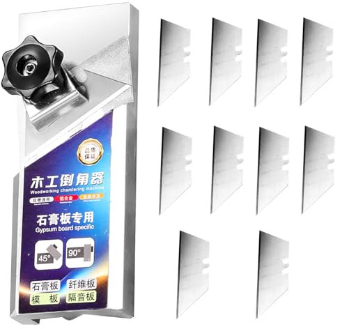 Outil À Chanfreiner Les Plaques De Plâtre - Rabot V En Alliage D'Aluminium | Chamfreineuse Multifonction Antidérapante 45° Bâtiment Bricolage Aménagement Intérieur