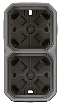 Legrand - Caja doble estanca Plexo - Para montaje en superficie horizontal o vertical - Gris - 069672LE