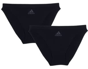 adidas Seamless Micro Stretch Underwear Bikini Panty Slip a Tanga, Nero-Nero, M Donna
