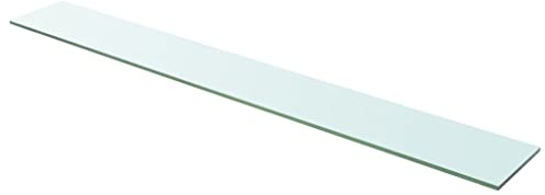 WIFESE Panneau pour Étagère Verre Trempé Transparent 110x15 cm Épaisseur 8 mm Étagère de Maison Magasin Tablette Salle de Bain Chambre à Coucher Autres Accessoires de Salon Étagère de Douche
