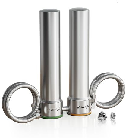 Frizzlife UDS99-S Under Sink Water Filter System, 8-Stage Direct Connect Water Filtration, 0.5 Micron Reduce 99.99% Lead, Chlorine, Heavy Metals, Scale & Limes, NSF Certified Elements, Stainless Steel