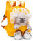 NICI Kinderrucksack gelb 2 in 1 mit Kuscheltier Koala 25cm - Kindergartenrucksack Mädchen & Jungen - Weicher Rückenbereich & verstellbare Gurte - 49842