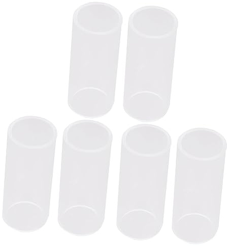 BESTonZON 6pcs Guitar Slide Glass Bottleneck Guitar Slide for Acoustic Finger Slider