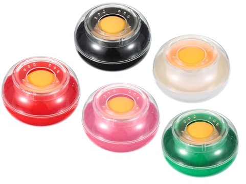 PATIKIL Umidificatore Punta Dita, 5 Pz 3 Plastica Riutilizzabile Antiscivolo Umidificatore per Dita per Carte Bancarie Fatture Documenti Conteggio, 5 Colori
