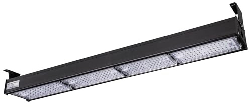 Bright Source 200W LED Linear High Bay Luminaire, 26000lm, 90° Beam Angle, IP20 & IK08 Rated, 3CCT Switchable Colour Temperature 3000K 4000K 6500K, Replace 400W Son/Metal Halide Lamp