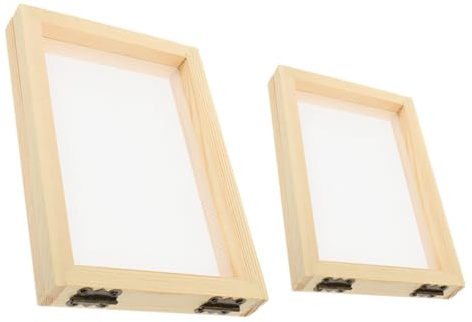 SHINEOFI 2 Stück Papierrahmen Holzrahmen Mit Maschensieb Zum DIY Papierherstellung Bastelset Für Kreatives Basteln Und Handarbeit