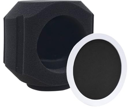 Genérico Antiviento para Micrófono,Funda Absorbe Sonido con Filtro Integrado - Cubierta Portátil Antisonido para Podcasts, Rap y Transmisiones