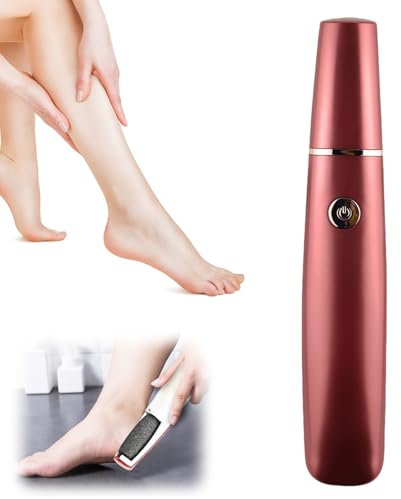 Elektrischer Hornhautentferner für die Füße - Professionelles Fußpflege Set für Tote, Harte und Rissige Haut 2025 (Rot)