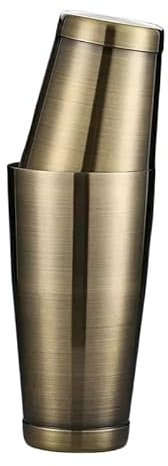 Cocktail shaker, cocktailshakers premium cocktail shaker viktade skakburkar, guldpläterade/kopparpläterad, svart/spegelfinish, premium bartillbehörsverktyg (anti-brons)