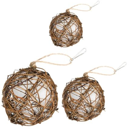 VANZACK 3 Stück -Nestbauer handgefertigte Vogelhausmaterialien -Material - Vogelhaus -Kits -Häuser zum Nisten -Nestmaterial hölzern