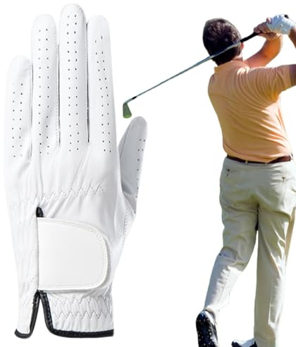 Guanto Da Golf Per Uomo - Guanto Da Golf Traspirante Mano Sinistra | Imbottito Ergonomico Muffola Impugnatura Confortevole Per Donna Moto Tennis Escursionismo Guida