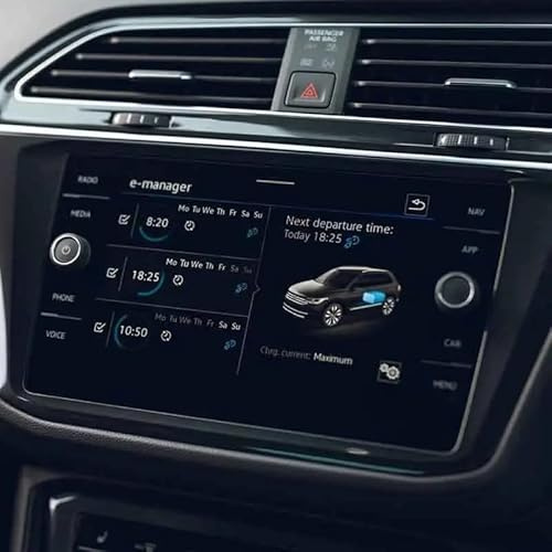 Lámina Protectora para Sistemas de navegación del Tiguan 2021-2022, Sistema de navegación del salpicadero, Protector de Pantalla de Cristal Templado (Color 2)