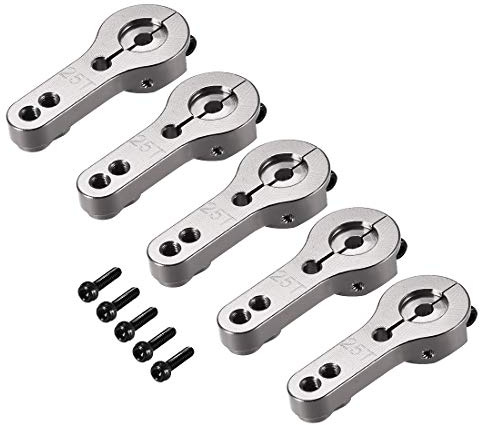 sourcing map 5 stycken Servo Horn Arm 25T Aluminium Servohorn M3 för Futaba Savox Xcore RC bil flygplan titan
