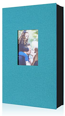Lanpn Album Fotografico 10x15 300 con Tasche, Biancheria Porta Foto Album Portafoto Orizzontali 10x15cm Tascabile Tasca Teal