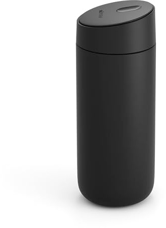 Fellow Carter Move Reise-Kaffeebecher mit Schiebeverschluss-Deckel, auslaufsicher, To-Go-Kaffeebecher mit Keramik-Innenseite und vakuumisoliertem Edelstahl, mattschwarz