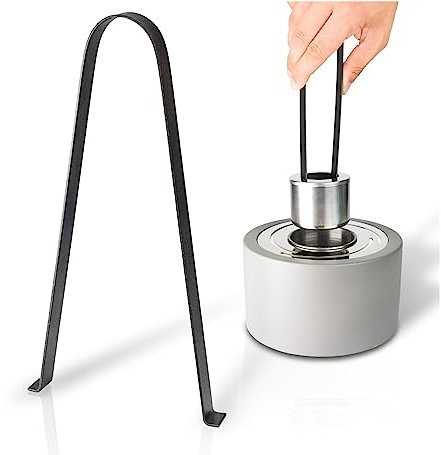 Firell Pinza per cambio camera di combustione, accessorio per caminetti da tavolo a etanolo, lunghezza 22 cm, pinza in acciaio inox per una rapida sostituzione del bruciatore senza tempo di