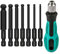 Hakkin 7 Stück 1/4 Kugelkopf Sechskant Schraubendreher Bit 65 mm 2/2,5/3/4/5/6/8 mm S2 Sechskant Magnetischen Innensechskant Schraubenzieher Satz Ball End Hex für Akkuschrauber