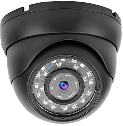 Focket Cámara de Seguridad, AHD 1080P Cámara Domo Interior Exterior Cámara de Circuito Cerrado de Vigilancia, de Vigilancia NTSC Visión Nocturna Clara, para Autobús Barco Coche (Negro)