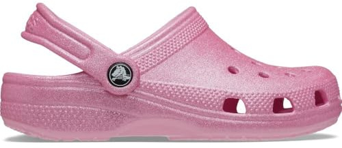 Crocs Unisexe Enfant Classic Glitter Clog K Sabots, Pink Tweed Glitter, 33/34 EU
