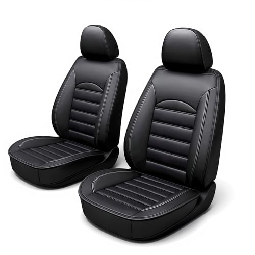 2-pack bilstolsöverdrag framsäten, konstläder bilstolsöverdrag, för VW Amarok Beetle Bora CC Caddy EOS Fox Golf Plus SV Jetta Passat Polo Sharan T-Cross T-Roc Taigo Tiguan Allspace Touran e-Golf