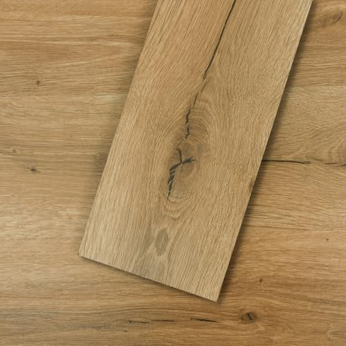 Mysflosy Vinylboden Selbstklebend, PVC Bodenbelag holzoptik wasserdicht, Eiche Europäische 15,24cm x 91,44cm vinyl bodenbelag, 16 Dielen, Abdeckung 2,23m²
