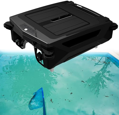 Beachtiful Robot Limpiador de Superficies de Piscina con Modo Dual Solar y Recargable, Limpiador de Piscina Robótico inalámbrico, Cesta de Skimmer de Piscina Inteligente, con Escape Automático