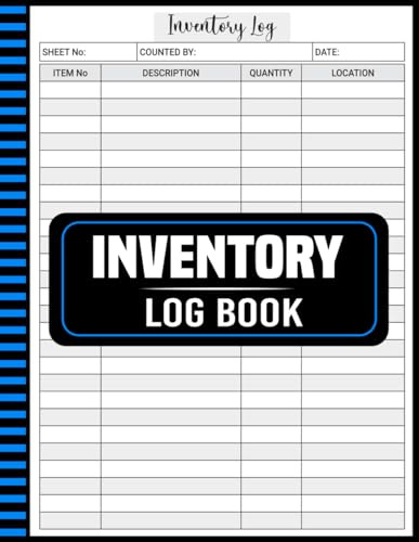 Inventory Log Book: Simple Tracking System for Products, Tools, or Materials